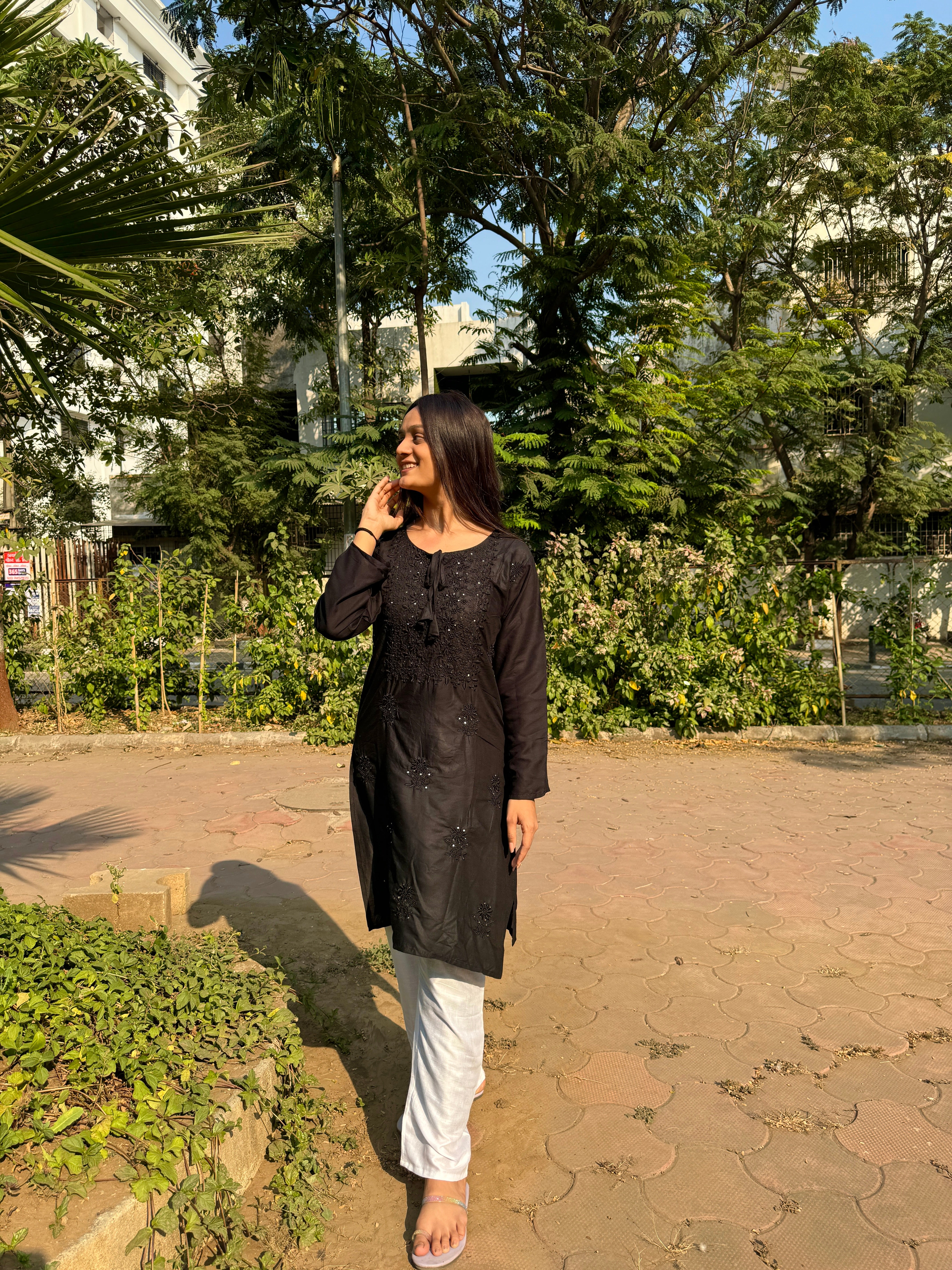 Reyon Cotton Top with Exquisite Embroidery Detail