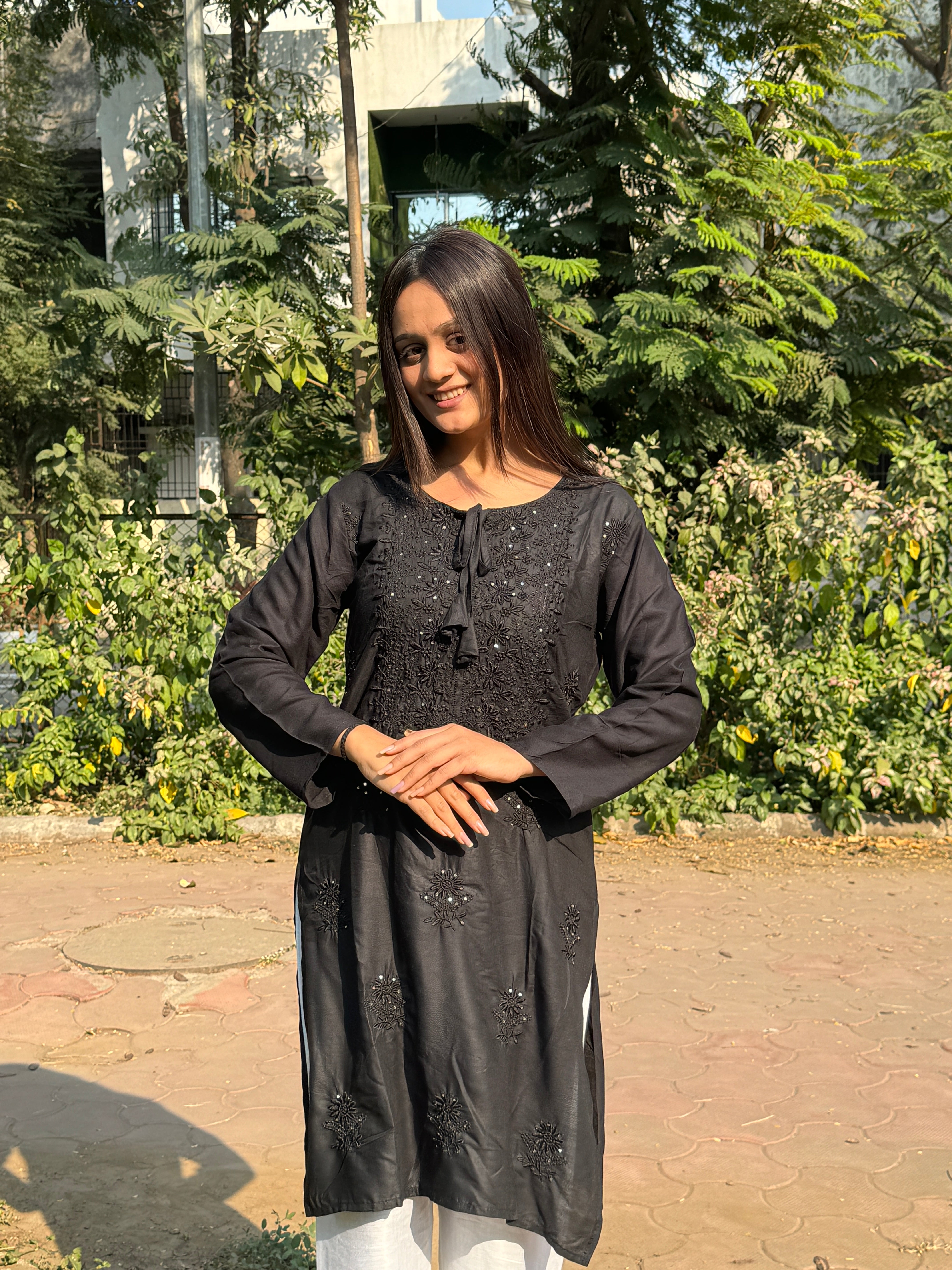 Reyon Cotton Top with Exquisite Embroidery Detail