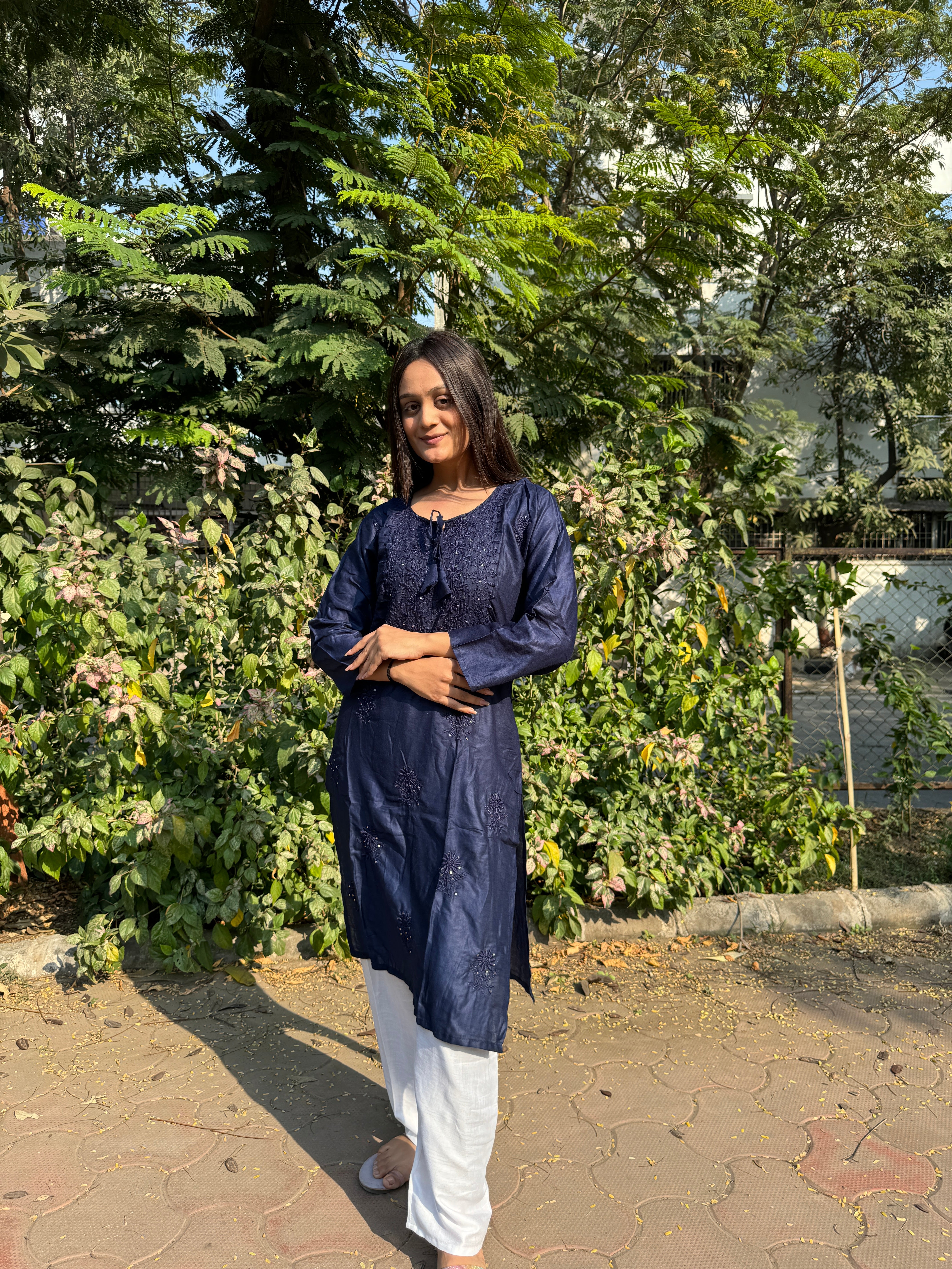 Reyon Cotton Top with Exquisite Embroidery Detail