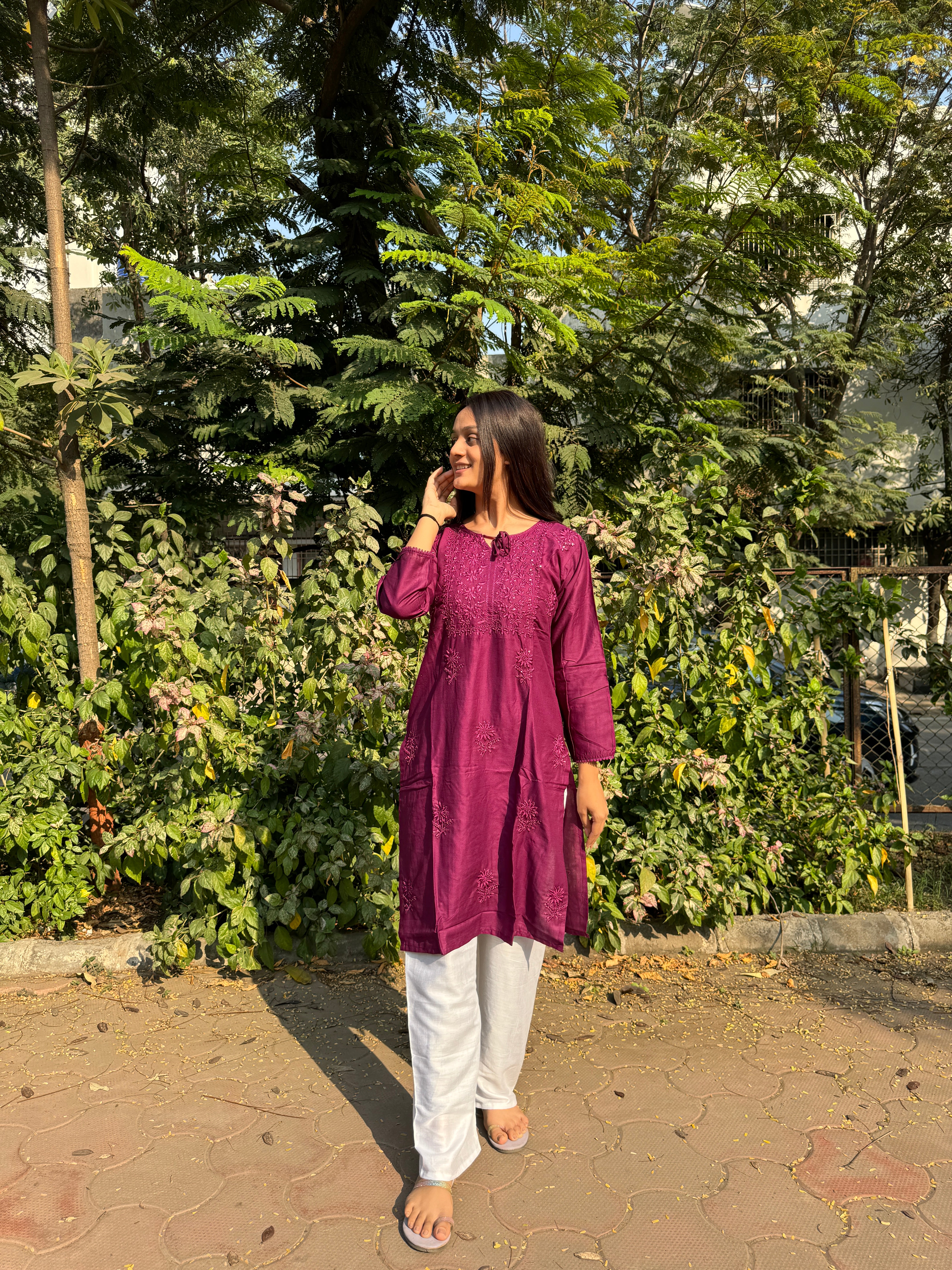 Reyon Cotton Top with Exquisite Embroidery Detail