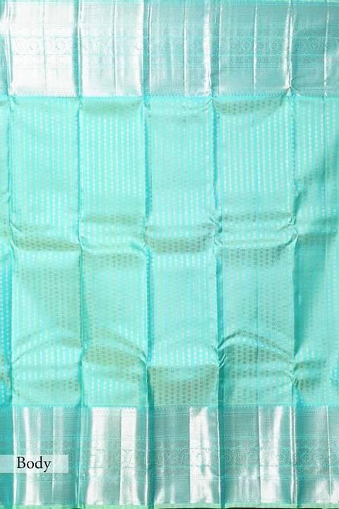 Divine Firozi Soft Silk Saree With Dalliance Blouse Piece