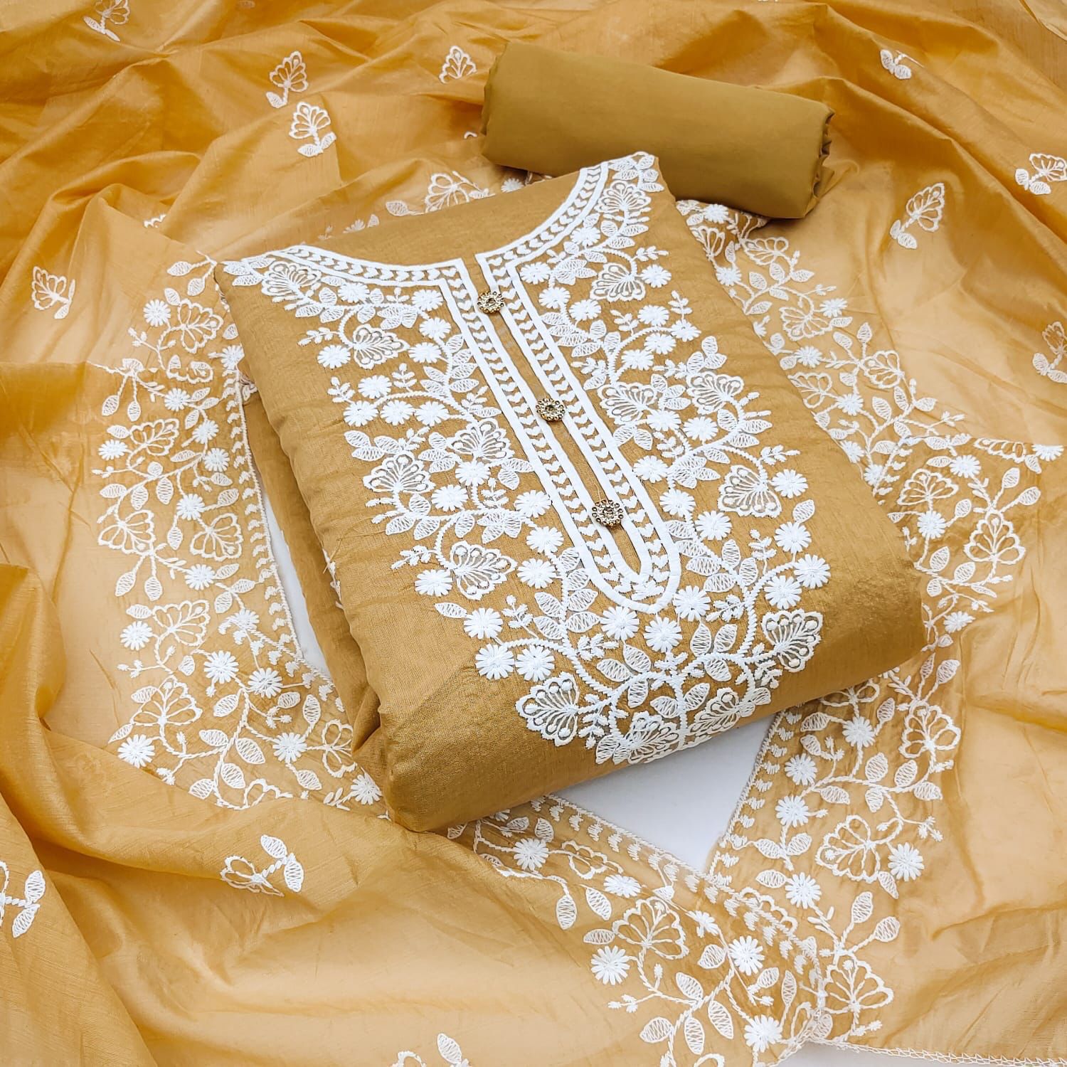 Unstitched Heavy Modal Embrodiery - Chanderi