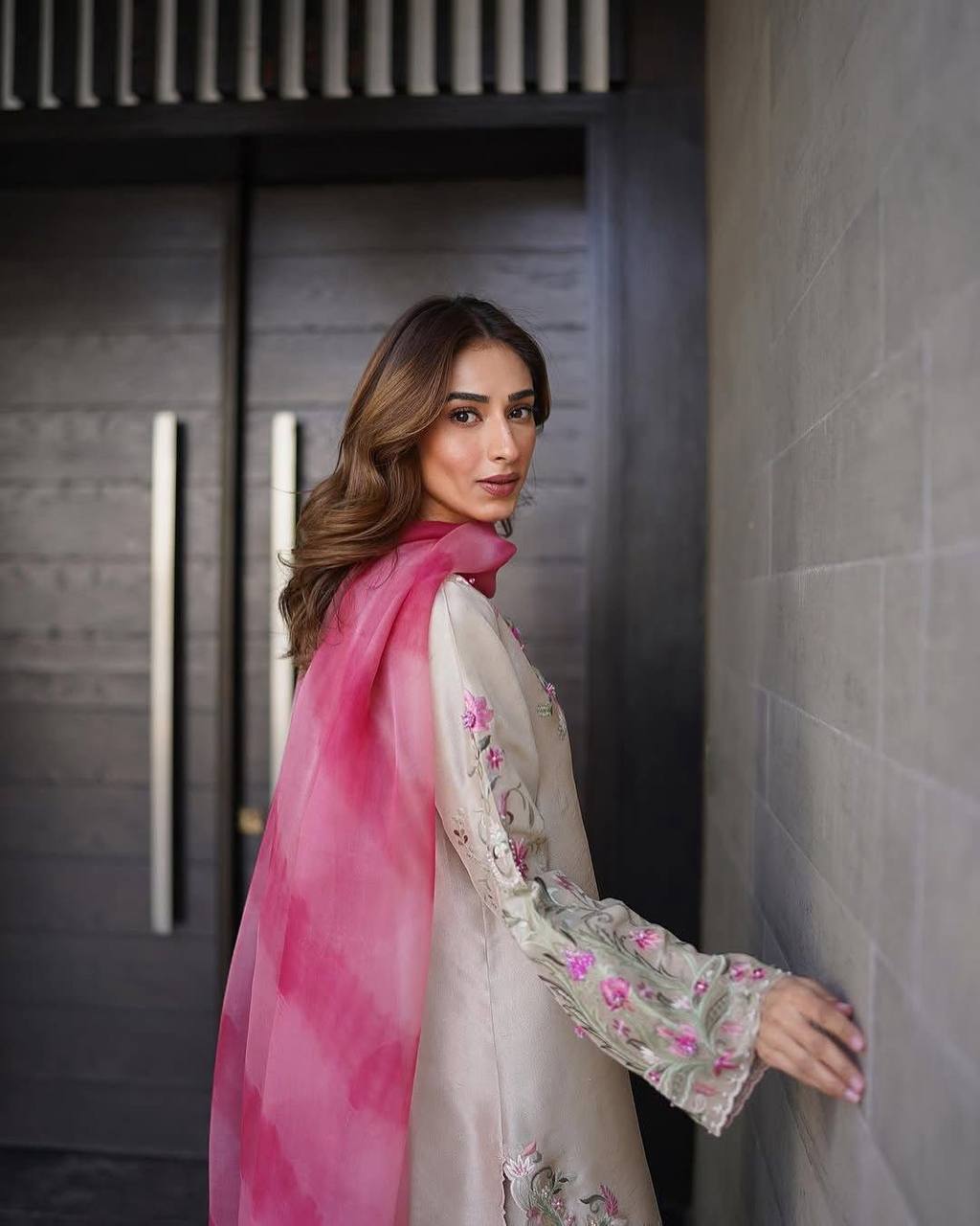 Embroidery Work & Soft Organza Dupatta