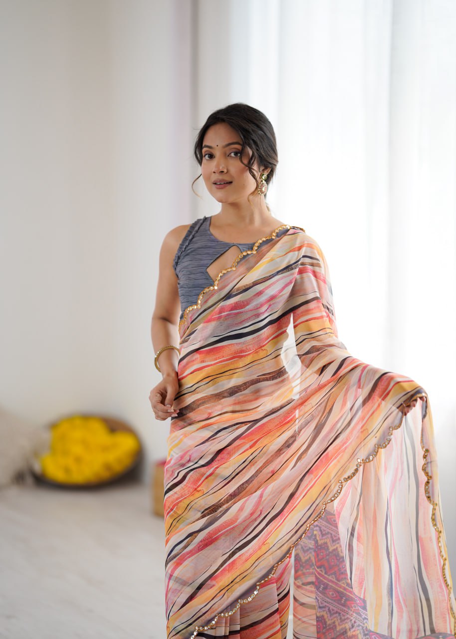 Lightweight Party & Festive Wear Saree with Blouse Piece