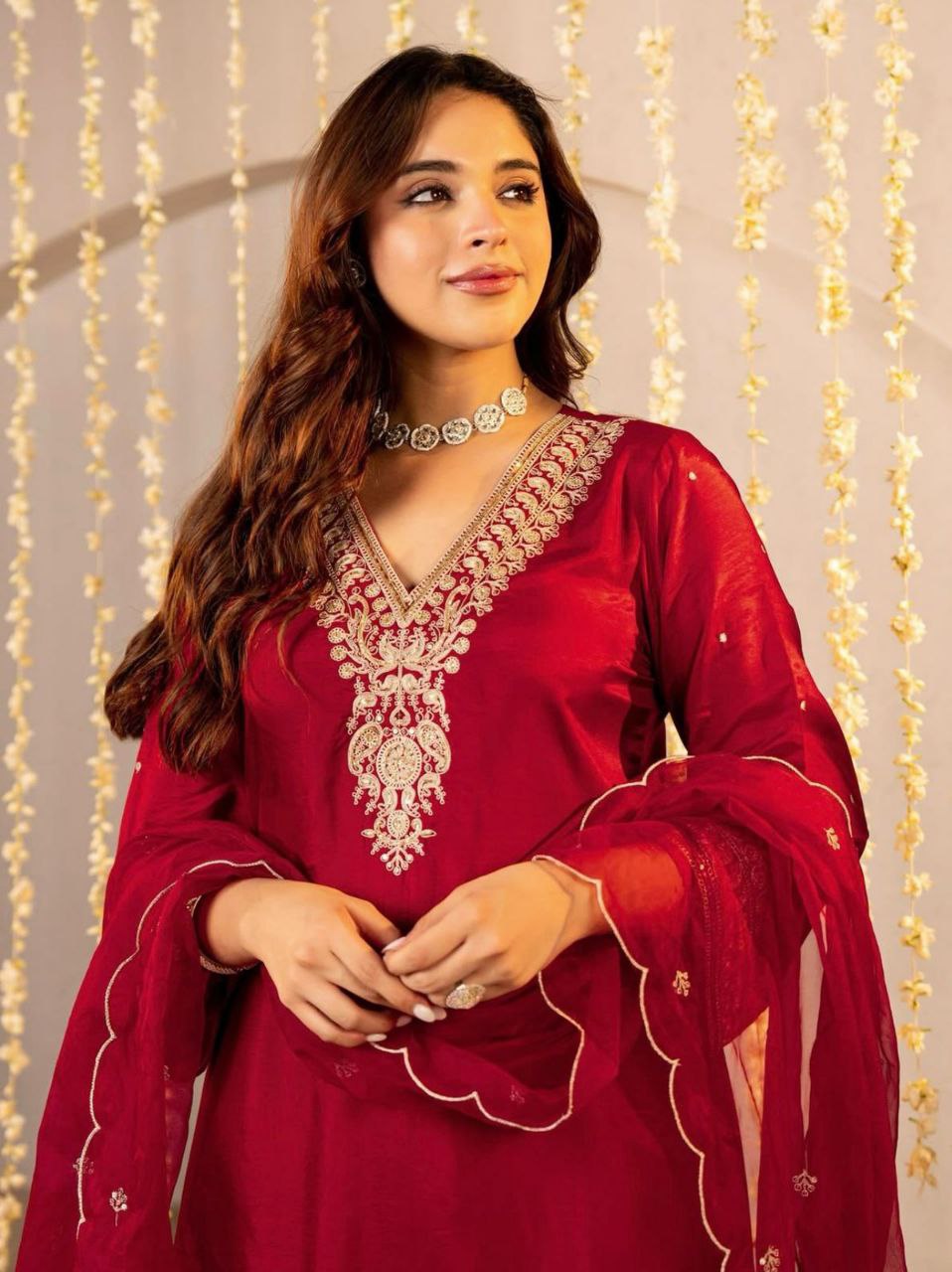 Elegant Roman Silk Suit Set