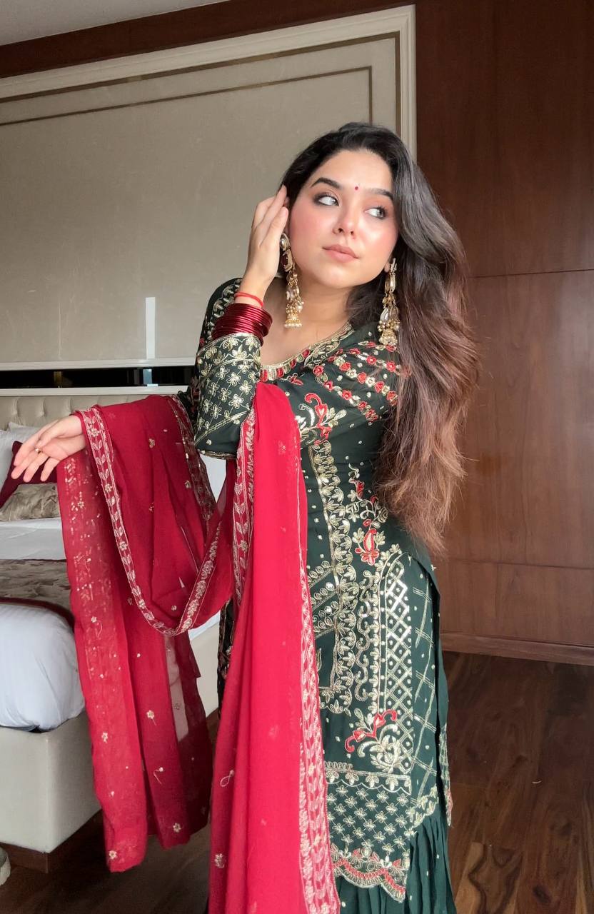 Heavy Sequence Work Festive Wear