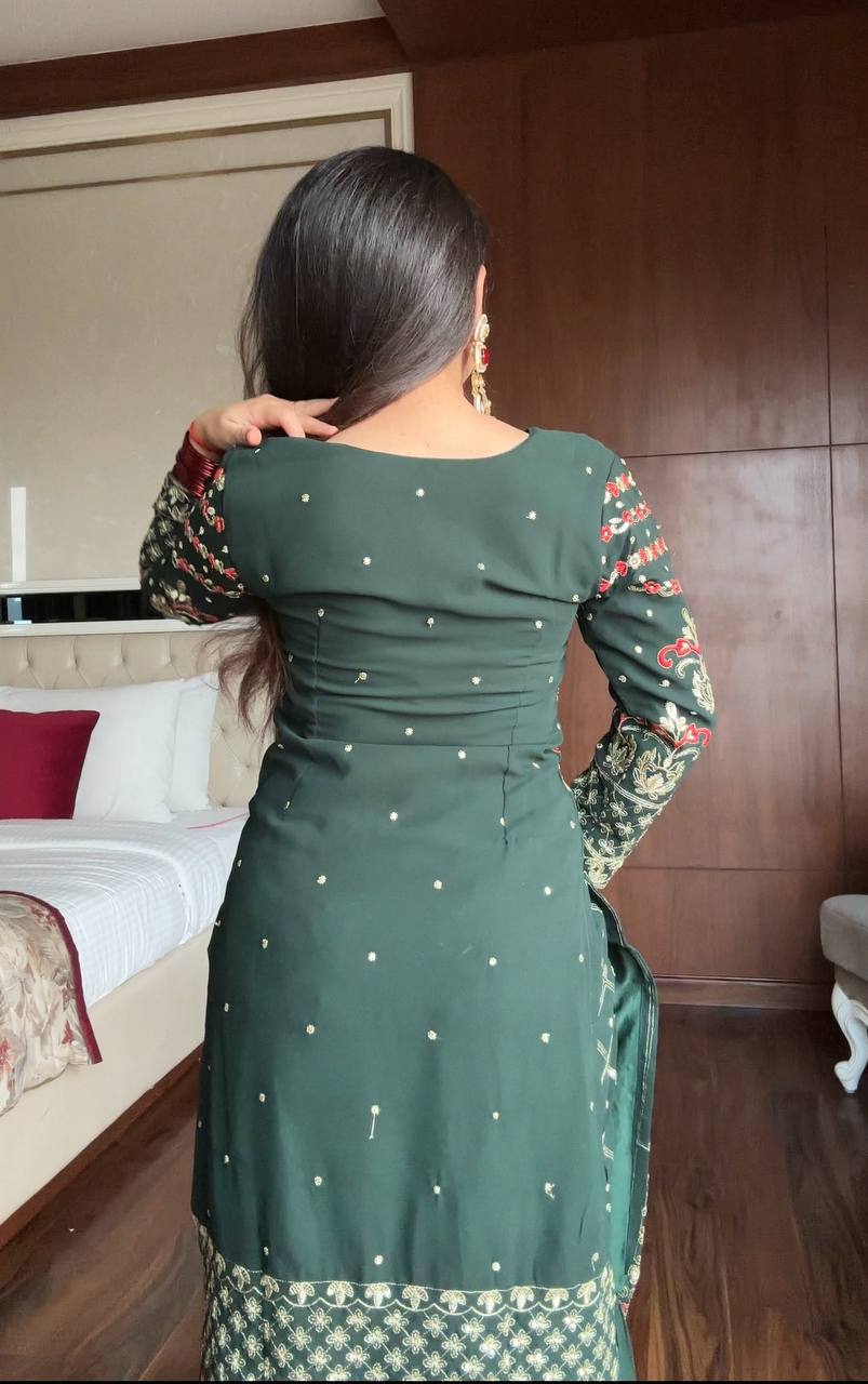 Heavy Sequence Work Festive Wear