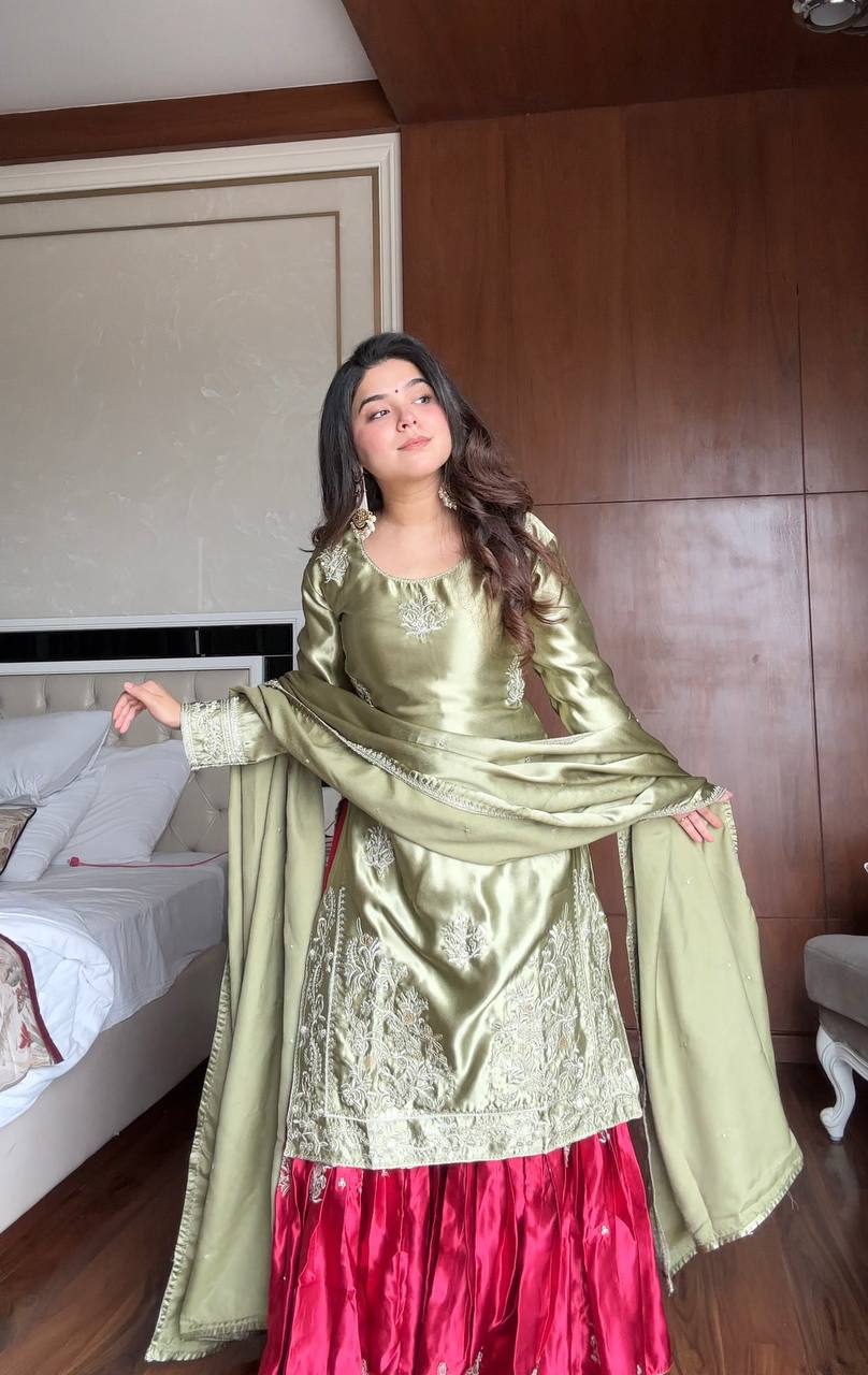 Designer Sequence Work Festive Outfit