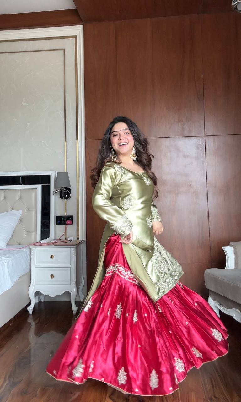 Designer Sequence Work Festive Outfit