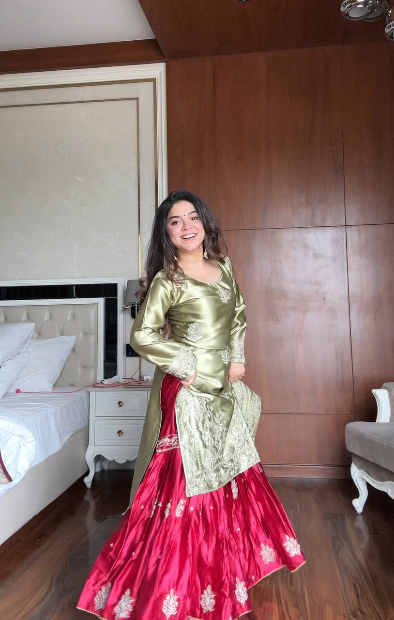 Designer Sequence Work Festive Outfit