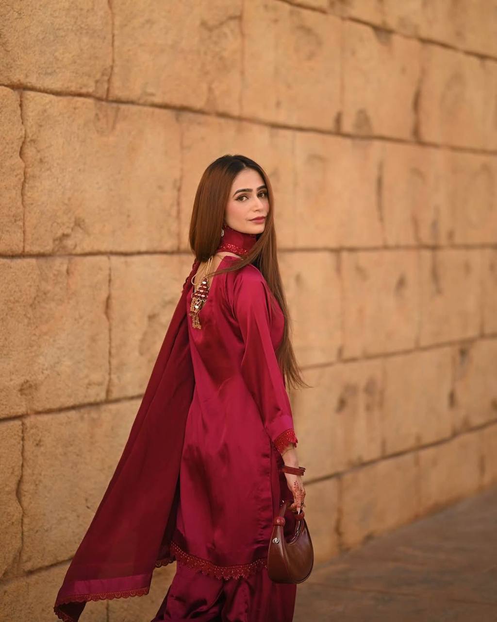 Premium French Crape Embroidered 3-Piece Salwar Suit Set with Dupatta