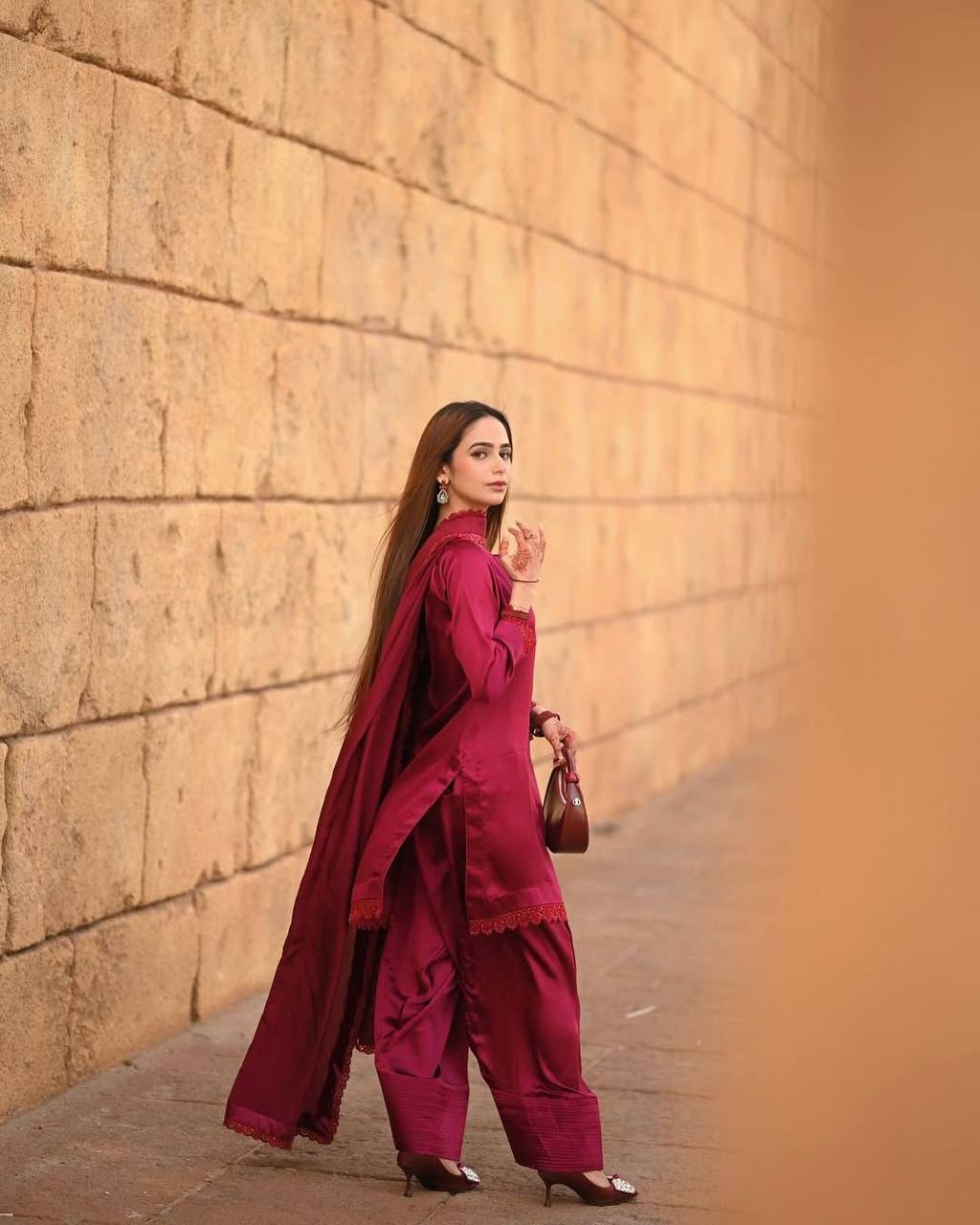 Premium French Crape Embroidered 3-Piece Salwar Suit Set with Dupatta