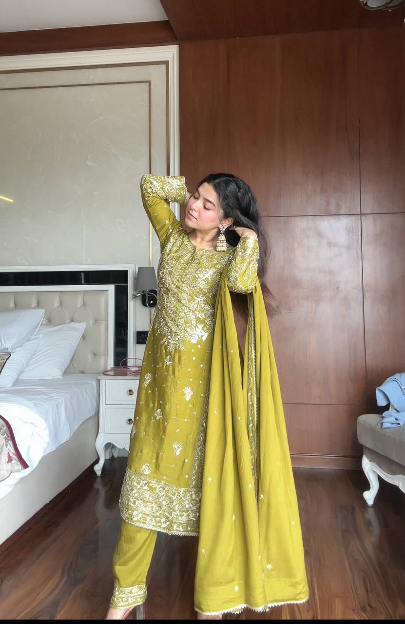 Heavy Sequence Work Festive Wear Outfit