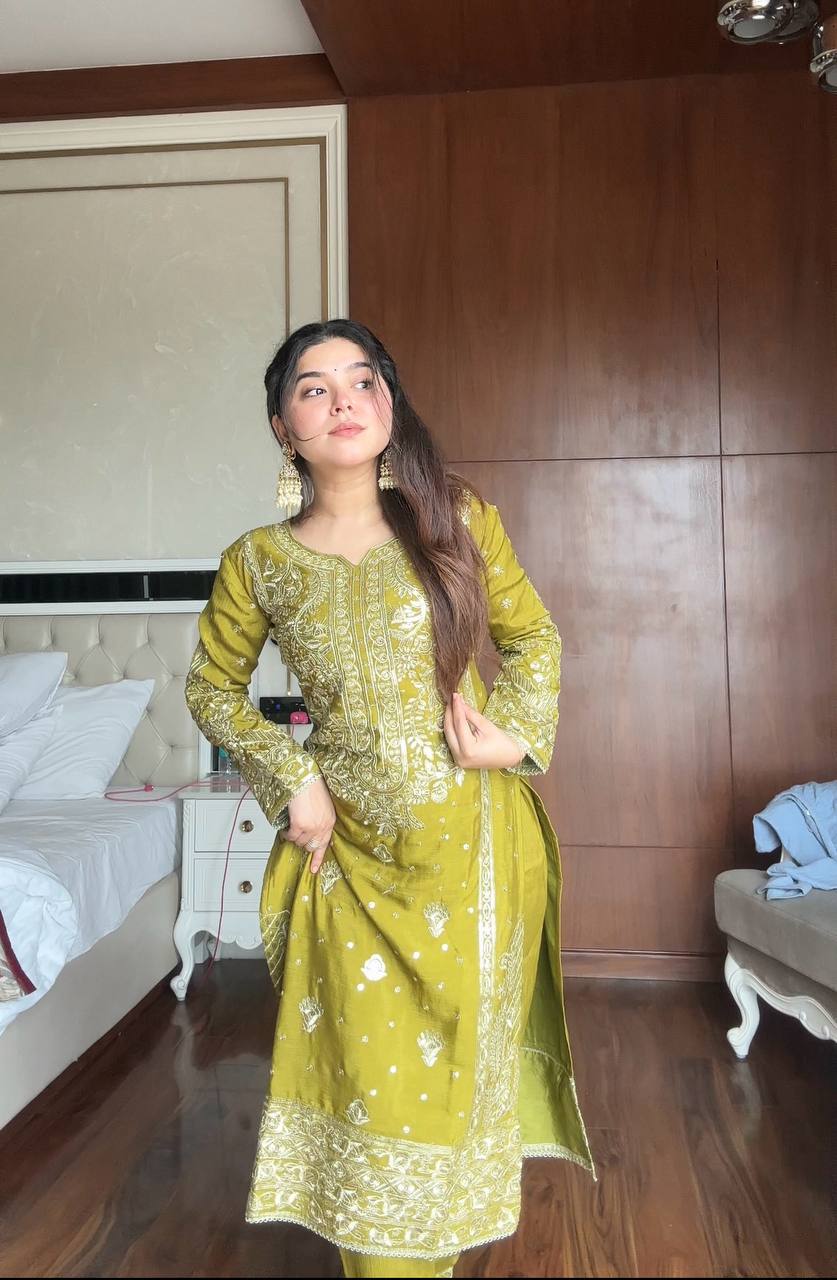 Heavy Sequence Work Festive Wear Outfit