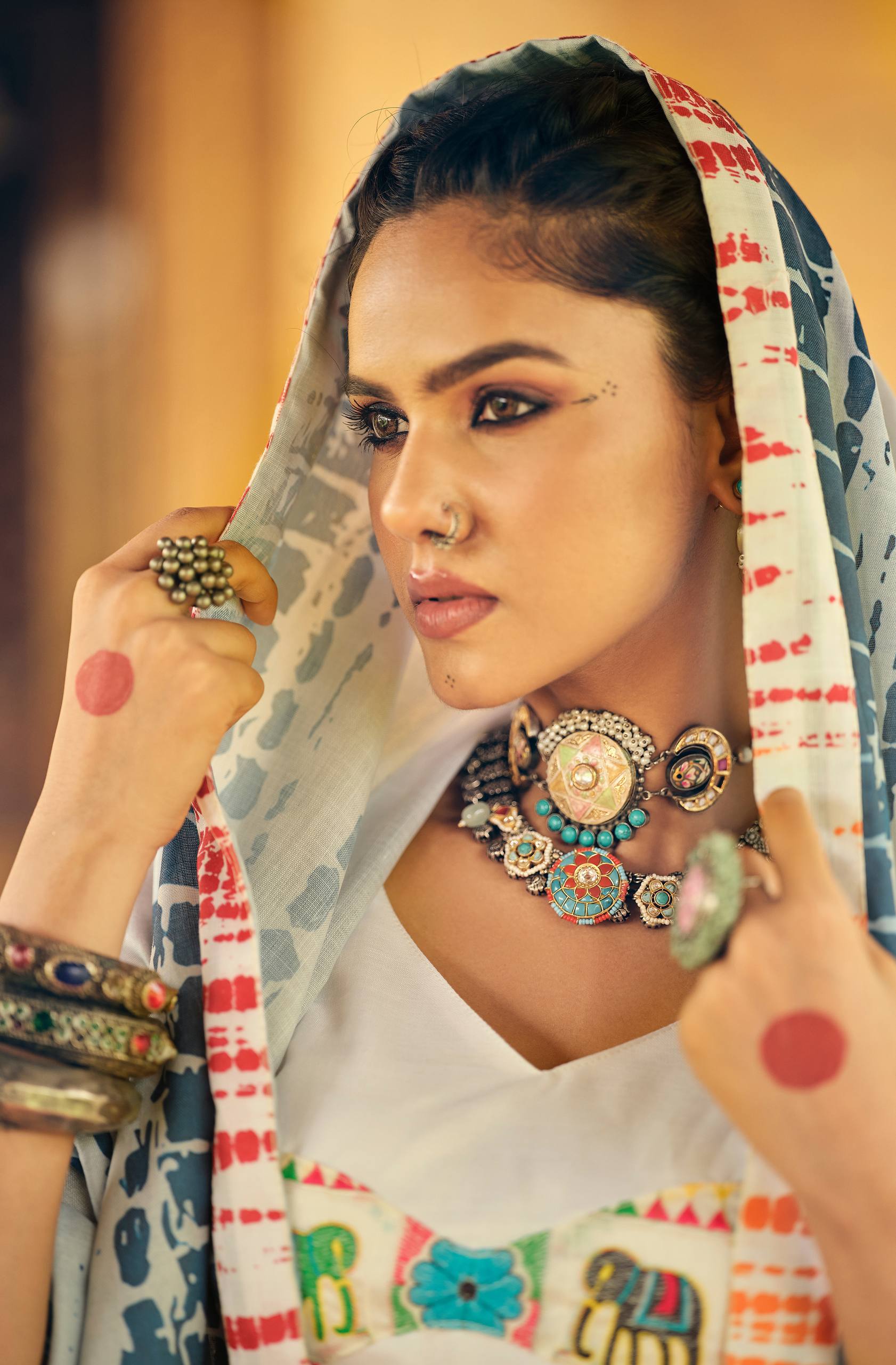 Pure Cotton Shibori Lehenga Choli with Dupatta – Premium Embroidery & Mirror Work Set