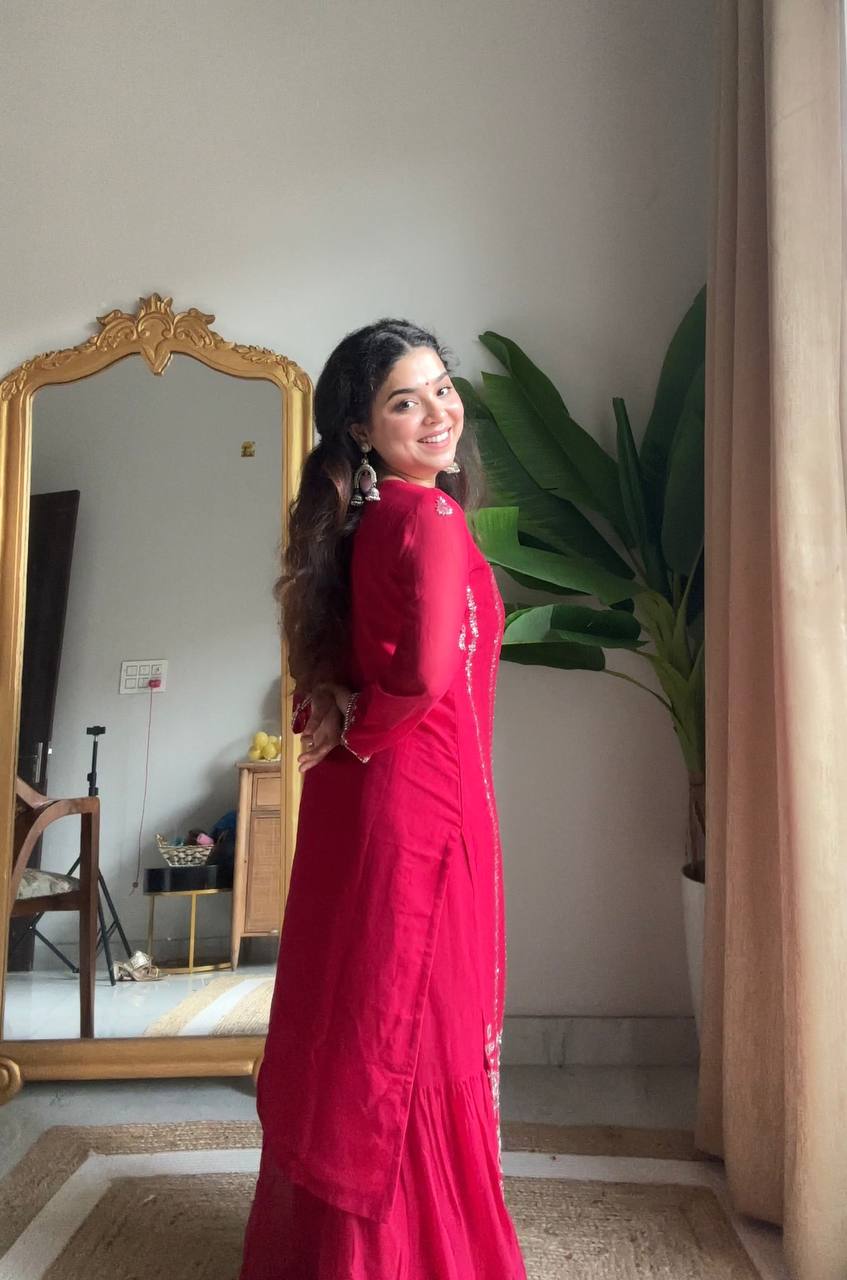 Heavy Sequence & Beads Work Festive Outfit