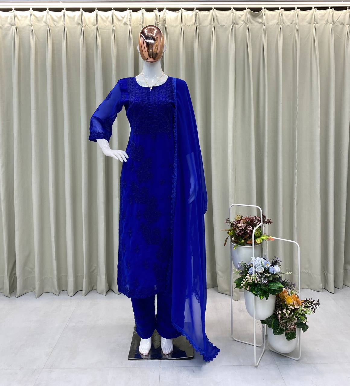 Designer Georgette Embroidery Suit with Dupatta Premium Partywear Collection