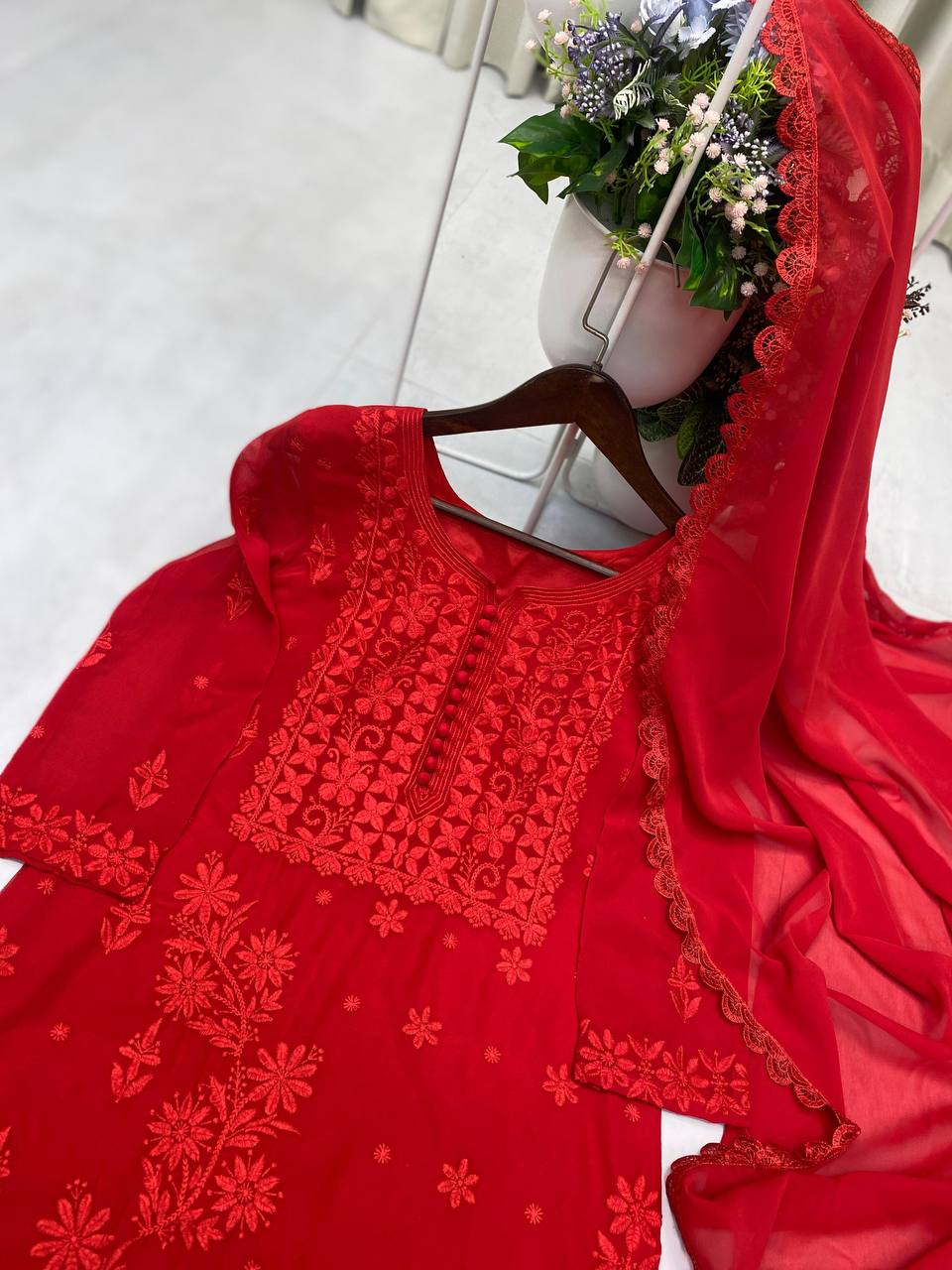 Designer Georgette Embroidery Suit with Dupatta Premium Partywear Collection