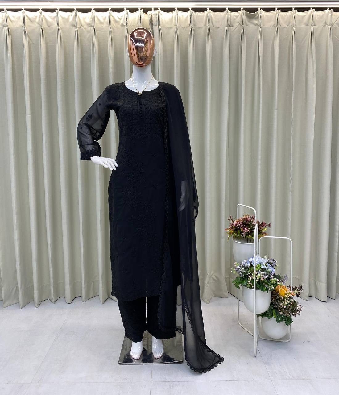 Designer Georgette Embroidery Suit with Dupatta Premium Partywear Collection